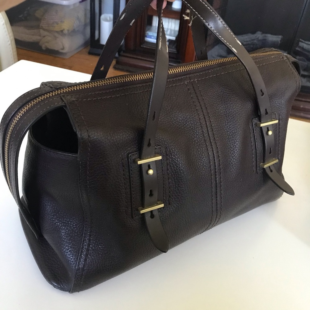 Cole Haan Satchel Chocolate Brown Leather RFID Large Bag Classic Quiet Luxury